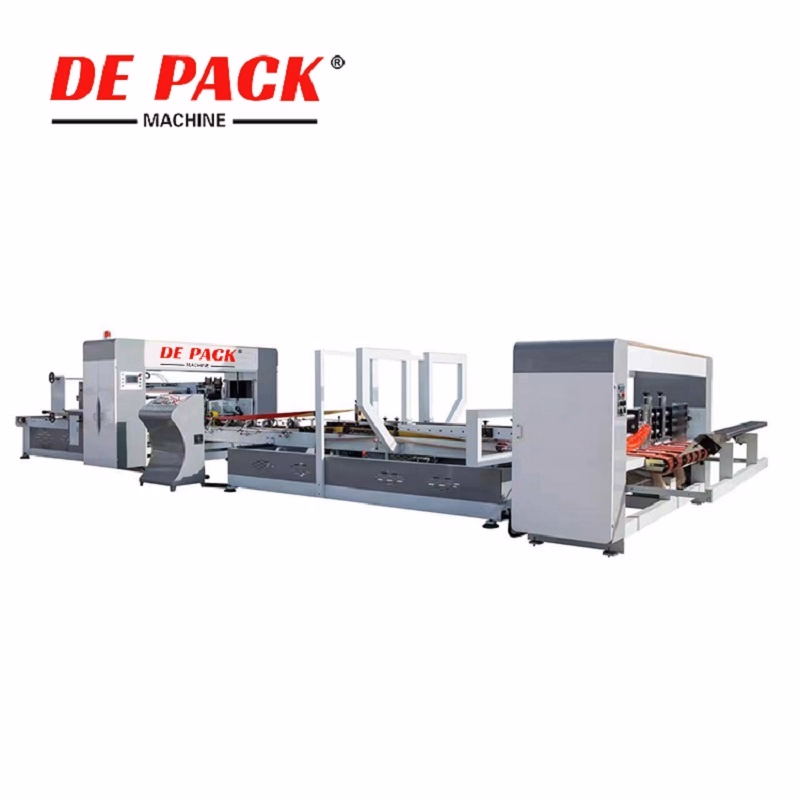 Full Automatic Carton Box Folder Gluer Stitching Machine for Corrugated Box Making
