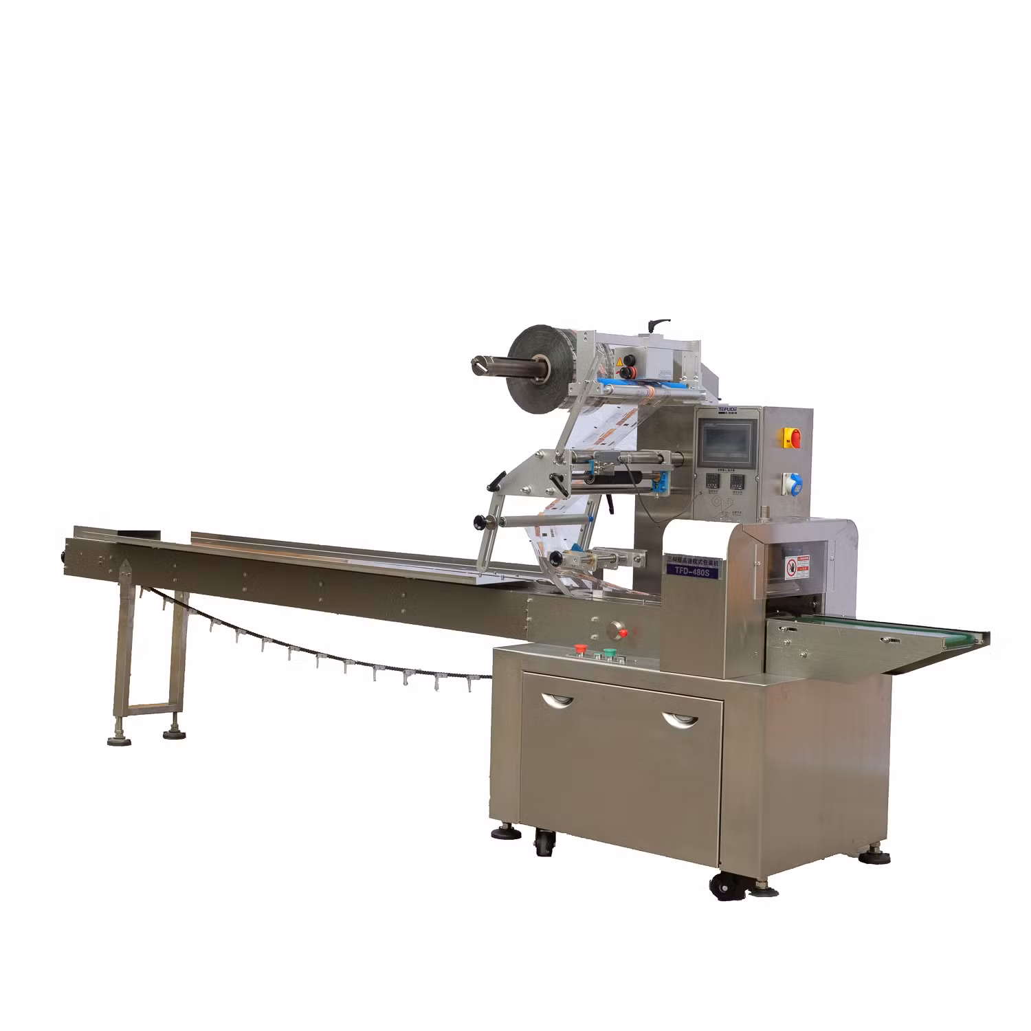 Automatic Horizontal Pillow Type Flow Packing Machine for Chocolate Biscuits