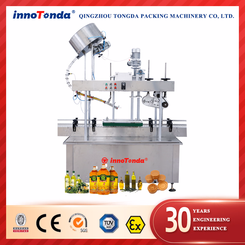 Fully Automatic Edible Oil Olive Oil Bottle Cap Capping Machine