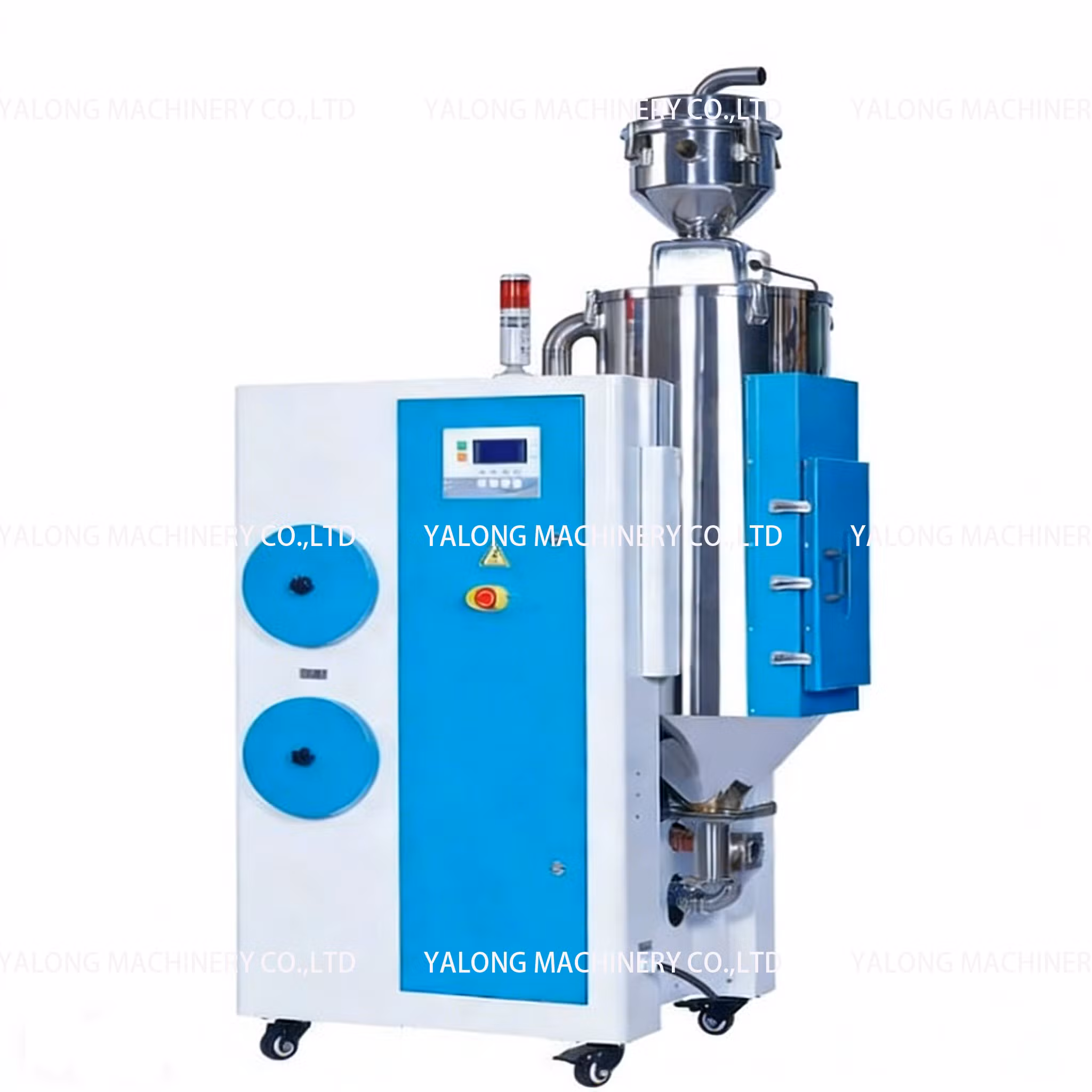 Three-in-One Dehumidifying Dryer and Material Feeder for Injection Molding