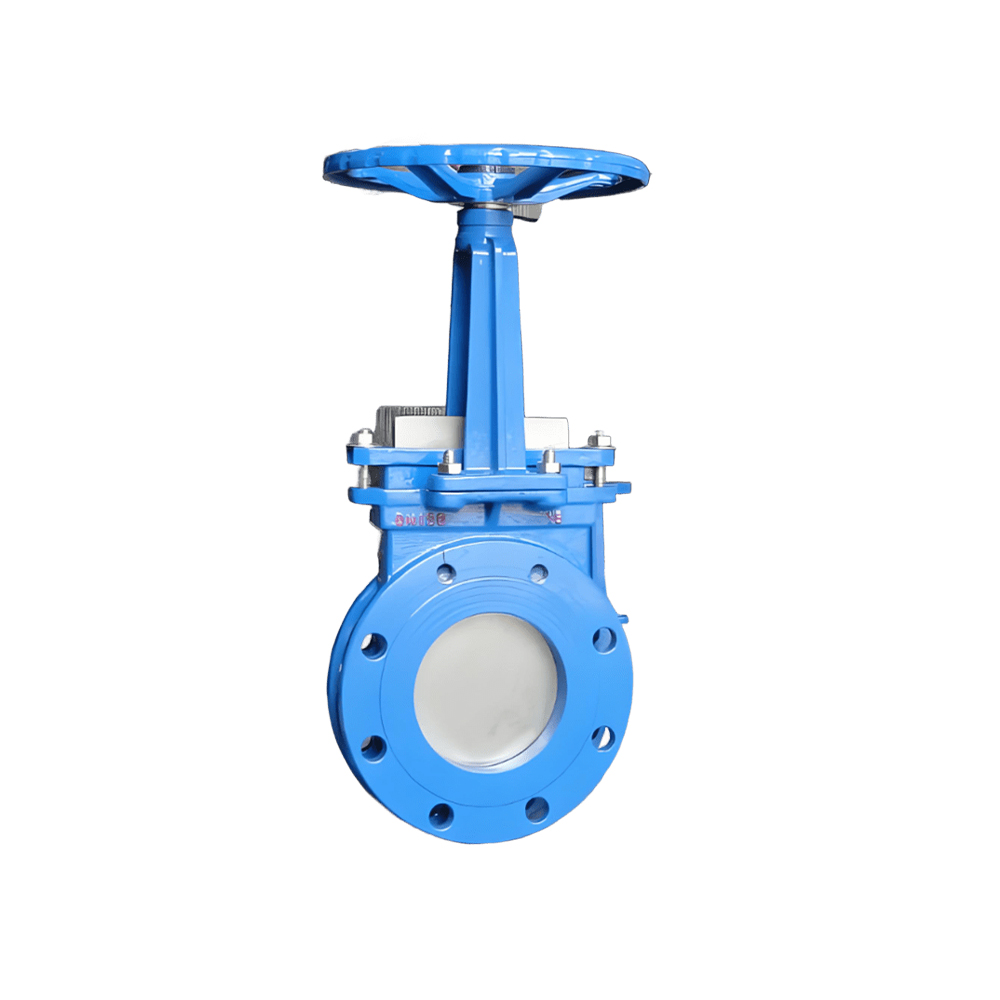 Cast Steel CF8 DN150 PN16 Flanged Knife Gate Valve Handwheel Manufacturer & Factory - WKT VALVE