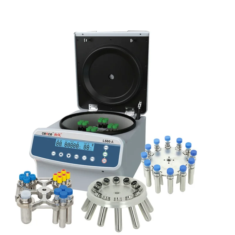 L500-A Low Speed Centrifuge Machine with 1 Year Warranty Free Spare Parts and Stainless Rotors for Clinical Research