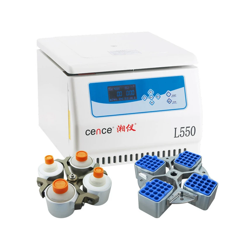 L550 Low Speed Centrifuge with 5310xg Force 4x500ml Capacity and Low Noise for Laboratory Use