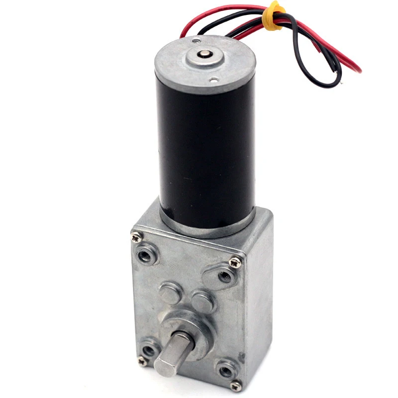 High Torque DC Worm Gear Reduction Motor A58-31ZY DIY High-Torque Self-Lock Turbine Gearbox Worm Gea