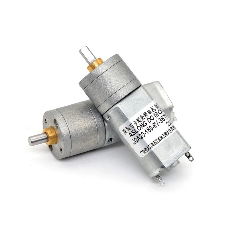 12V DC Reduction Micro Motor JGA20-180 Micro DC Reduction Motor Permanent Magnet Low Speed