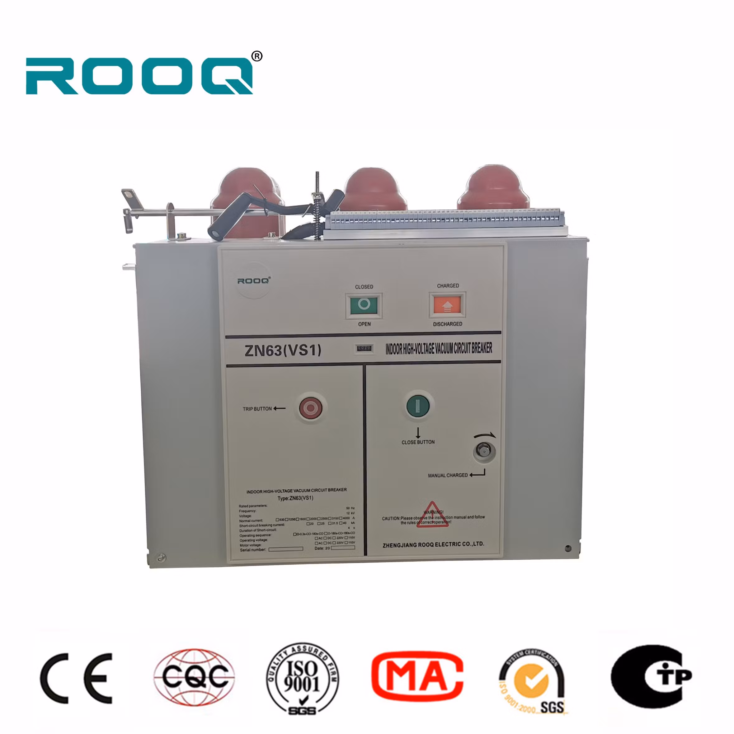 Rooq-2500A Indoor Switchgear Vacuum Circuit Breaker with Hig Breaking Capacity