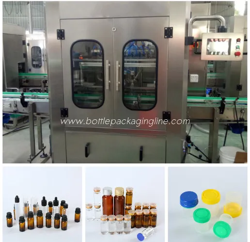 Small High Efficiency Pharmaceutical Liquid Filling Machines PLC Control