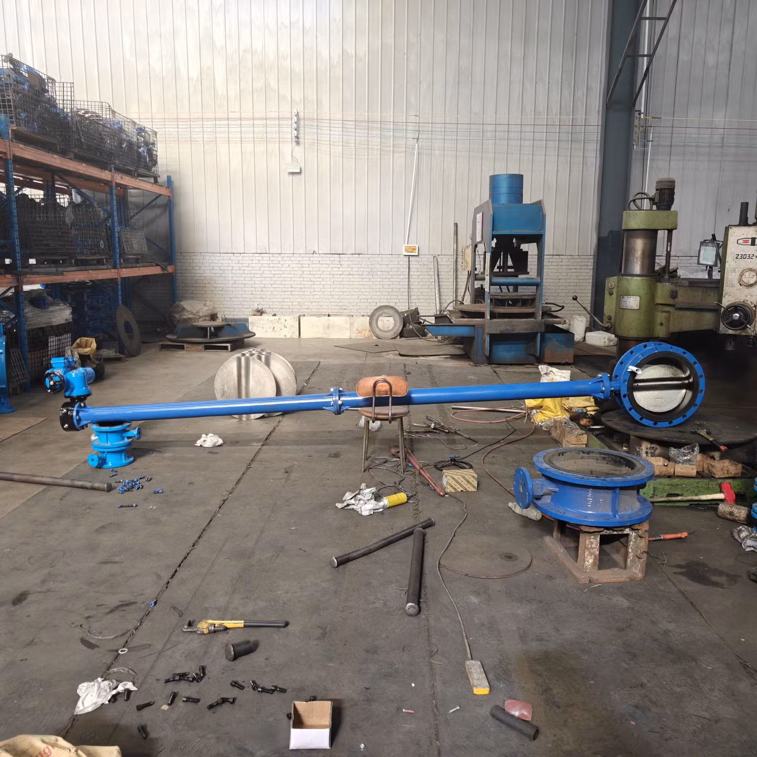 Cast Iron Flanged Butterfly Valve with Extended Steam and Electric Actuator
